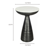 Font White Marble Side Table - Ornate Home