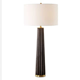 Forage Brown/Gold Dark Scalloped Table Lamp - Ornate Home
