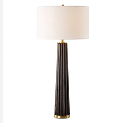 Forage Brown/Gold Dark Scalloped Table Lamp - Ornate Home