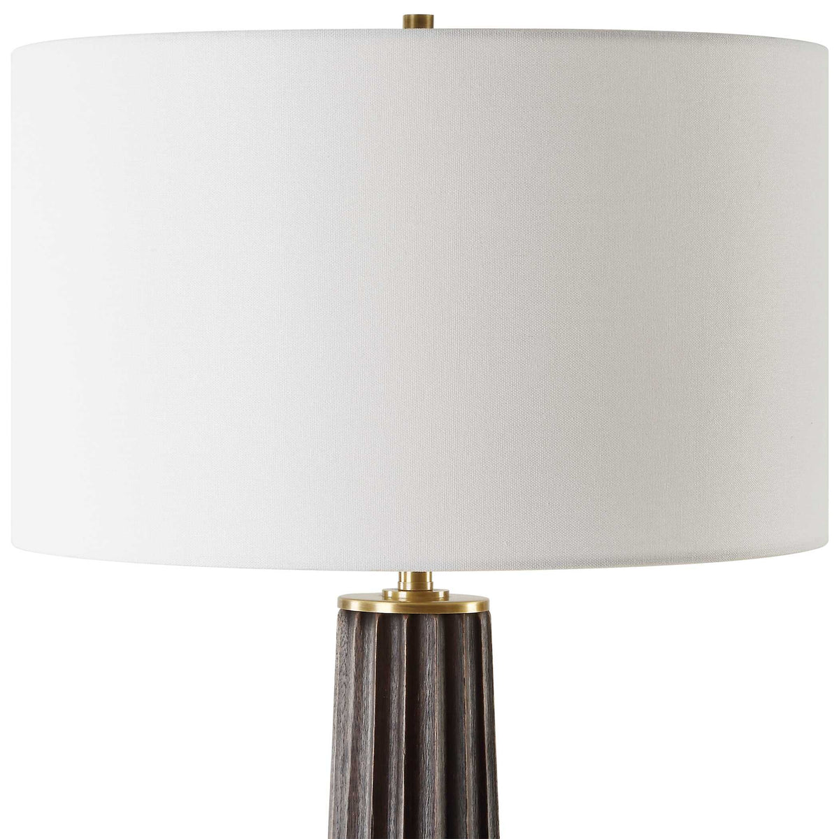 Forage Brown/Gold Dark Scalloped Table Lamp - Ornate Home