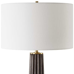 Forage Brown/Gold Dark Scalloped Table Lamp - Ornate Home