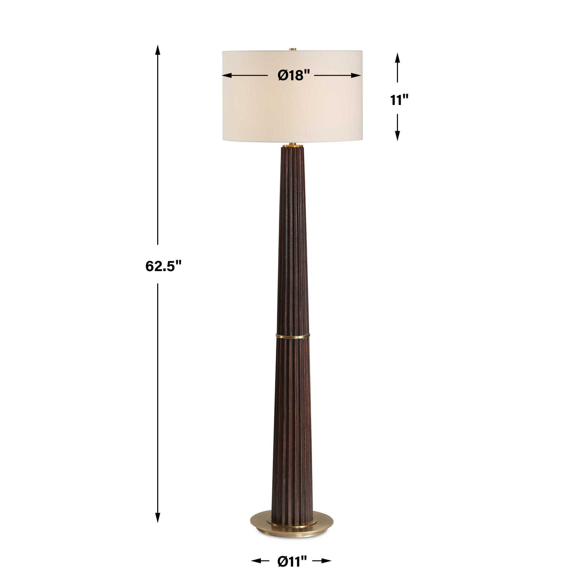 Forage Dark Oak Floor Lamp - Ornate Home