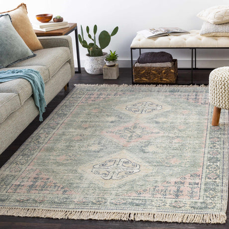 Foraker Sage Green Cotton Rug - Ornate Home