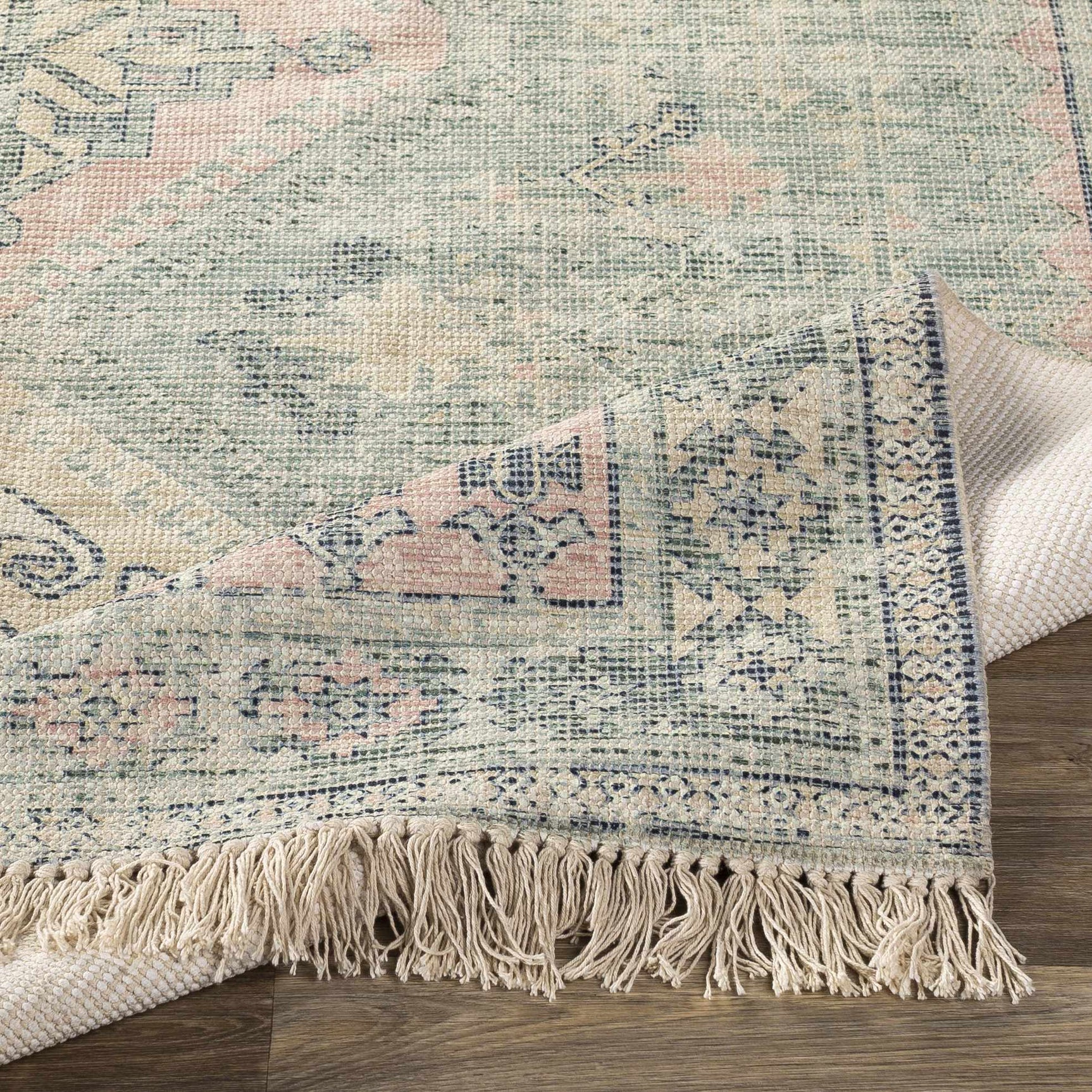 Foraker Sage Green Cotton Rug - Ornate Home