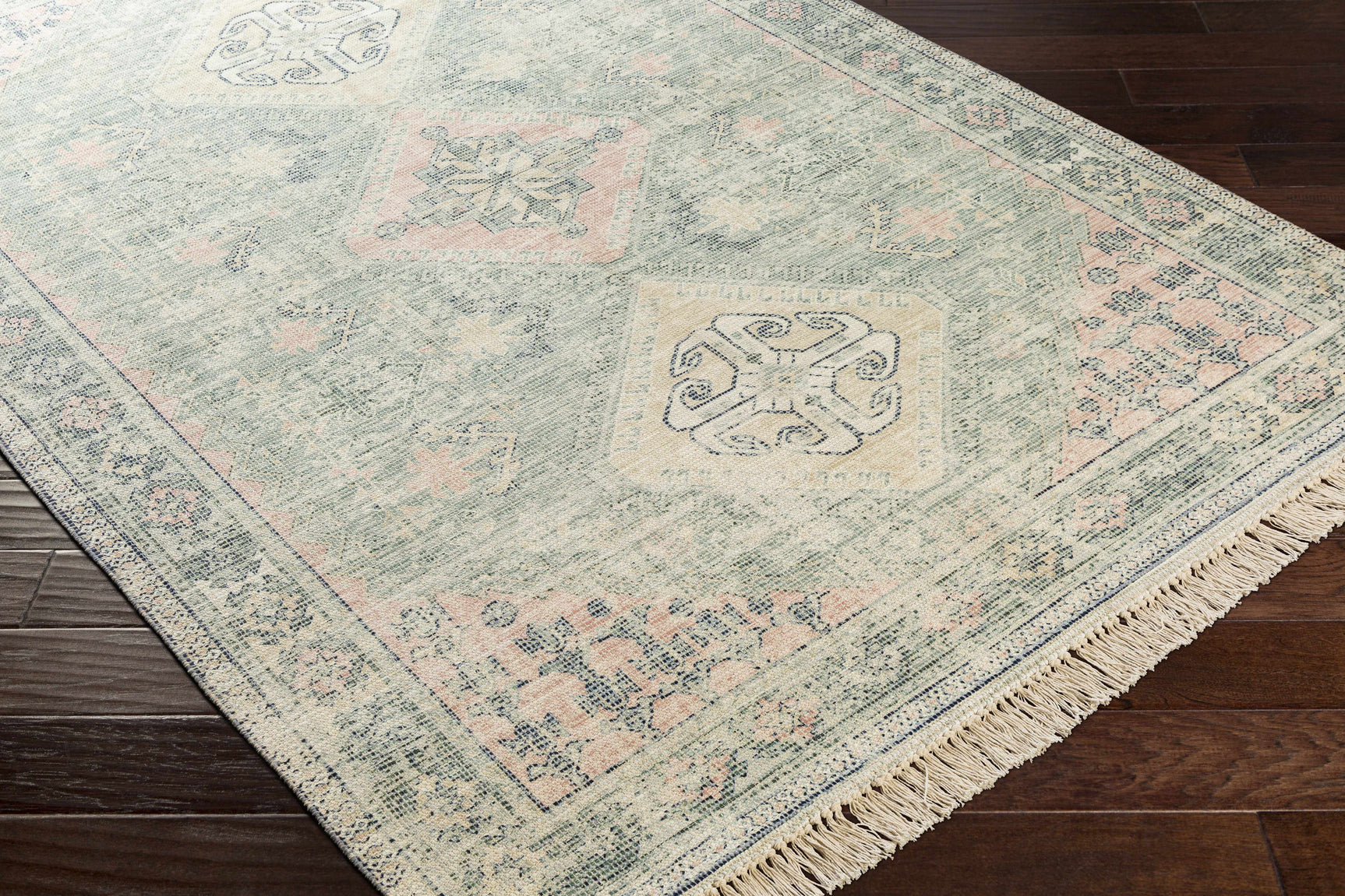Foraker Sage Green Cotton Rug - Ornate Home