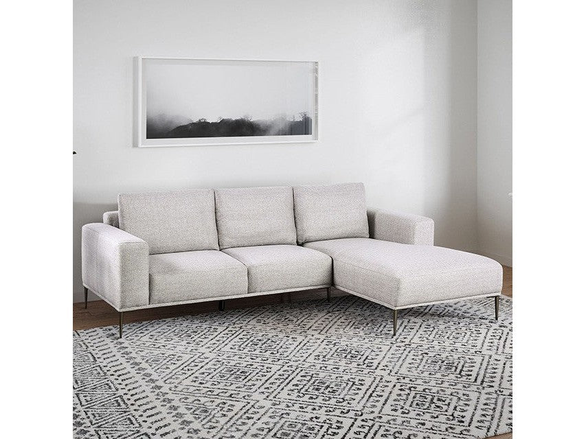Furniture of America Forde Gray Right Arming Sectional | Ornate Home