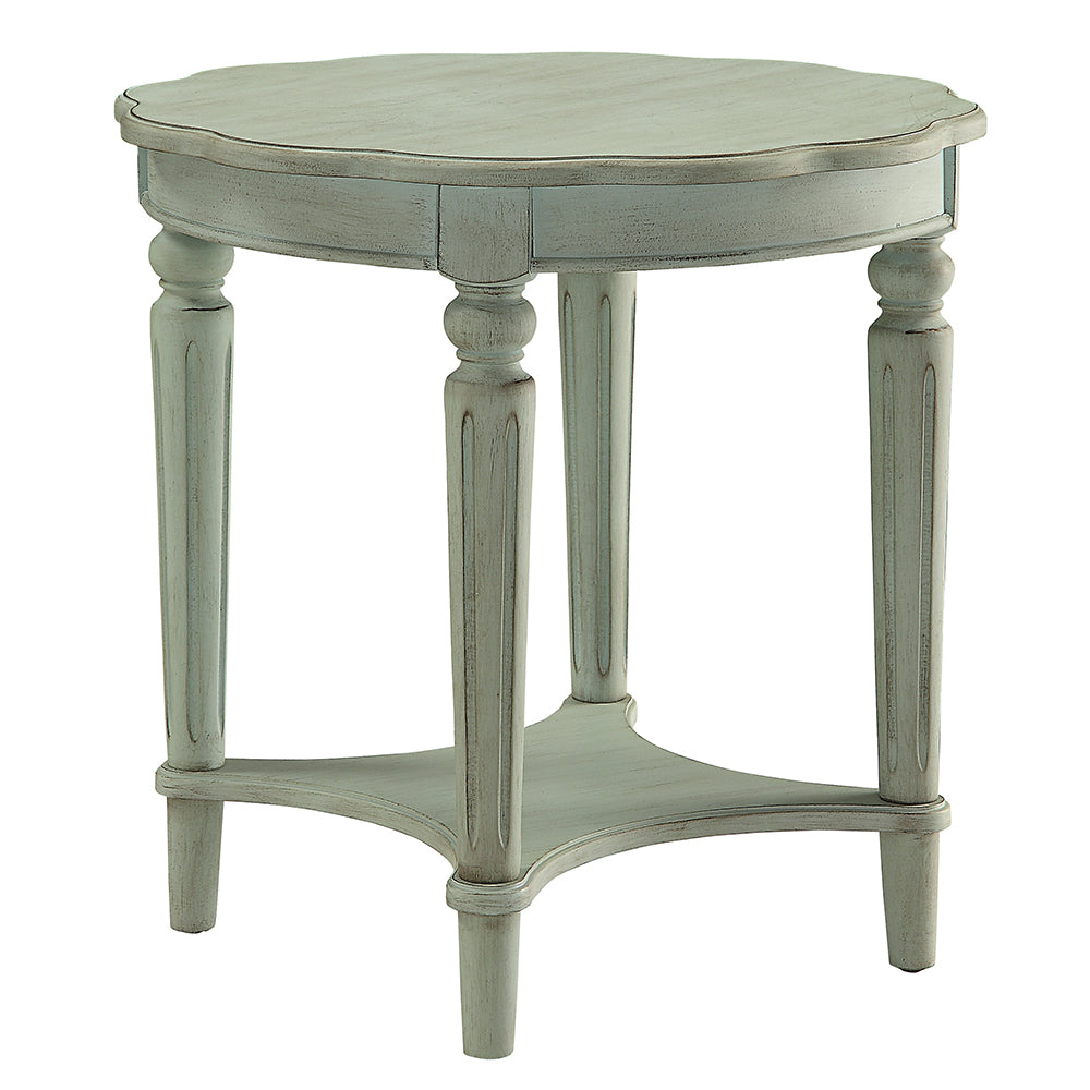 Fordon French Antique Gray Green End Table - Ornate Home