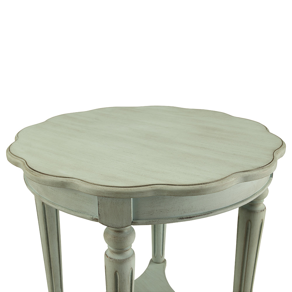 Fordon French Antique Gray Green End Table - Ornate Home