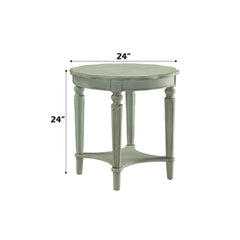 Fordon French Antique Gray Green End Table - Ornate Home