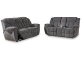 Foreside Charcoal Reclining Sofa and Loveseat - Ornate Home