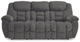 Foreside Charcoal Reclining Sofa and Loveseat - Ornate Home