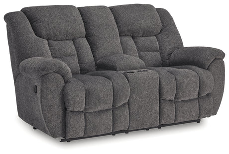 Foreside Charcoal Reclining Sofa and Loveseat - Ornate Home