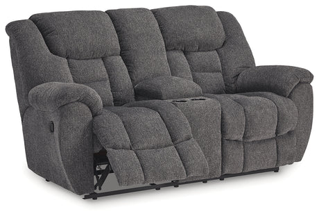Foreside Charcoal Reclining Sofa and Loveseat - Ornate Home