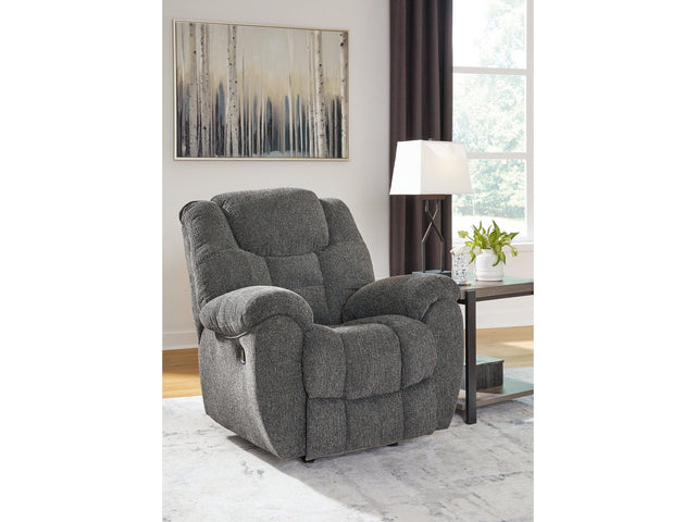 Foreside Charcoal Rocker Recliner (Online Special Price) - Ornate Home