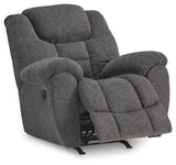 Foreside Charcoal Rocker Recliner (Online Special Price) - Ornate Home
