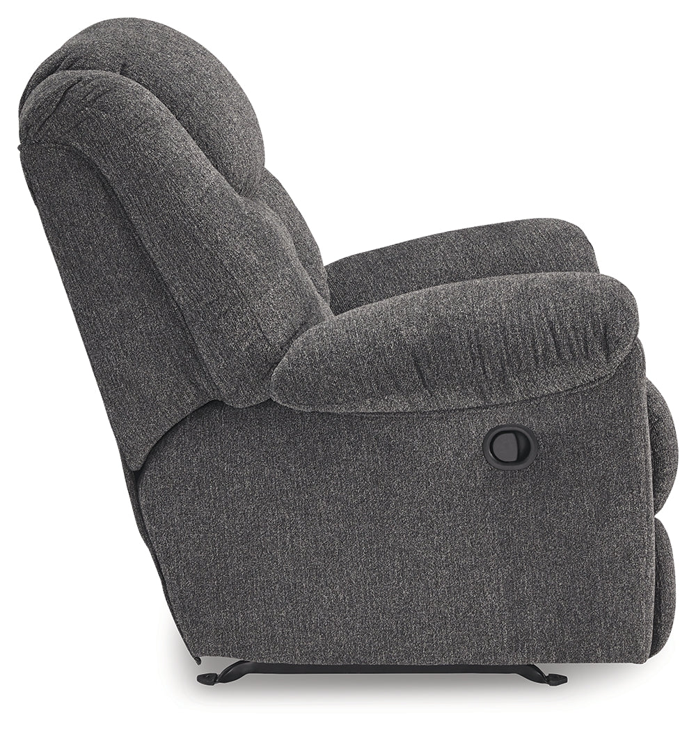 Foreside Charcoal Rocker Recliner (Online Special Price) - Ornate Home