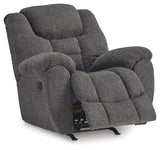 Foreside Charcoal Rocker Recliner - Ornate Home