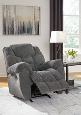 Foreside Charcoal Rocker Recliner - Ornate Home