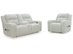 Forest Lake Alloy Power Reclining Loveseat and Power Recliner - Ornate Home
