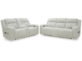 Forest Lake Alloy Power Reclining Sofa and Loveseat - Ornate Home