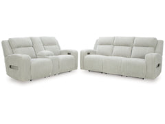 Forest Lake Alloy Power Reclining Sofa and Loveseat - Ornate Home