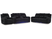 Forest Lake Black Power Reclining Sofa, Loveseat and Recliner - Ornate Home