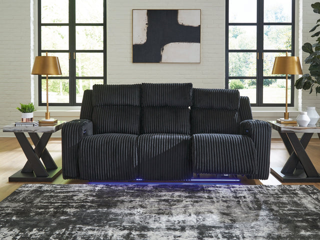 Forest Lake Black Power Reclining Sofa - Ornate Home