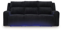 Forest Lake Black Power Reclining Sofa - Ornate Home