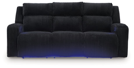 Forest Lake Black Power Reclining Sofa - Ornate Home