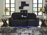 Forest Lake Black Power Reclining Sofa - Ornate Home