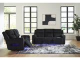 Forest Lake Black Power Reclining Sofa and Loveseat - Ornate Home