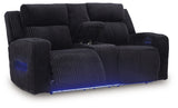 Forest Lake Black Power Reclining Sofa and Loveseat - Ornate Home