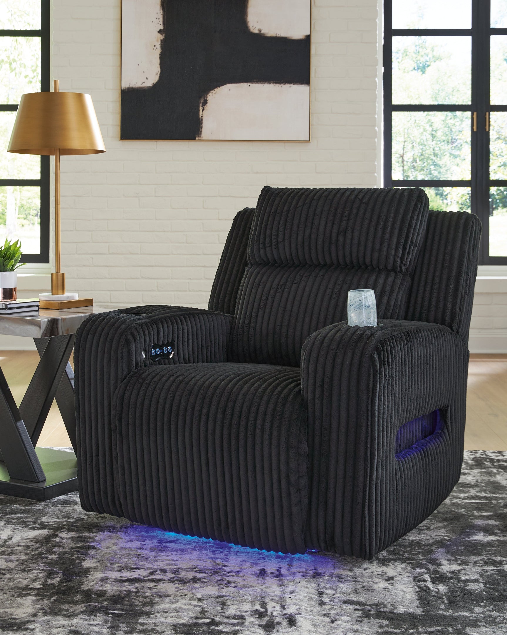 Forest Lake Black Power Reclining Sofa and Power Recliner (Online Special Price) - Ornate Home