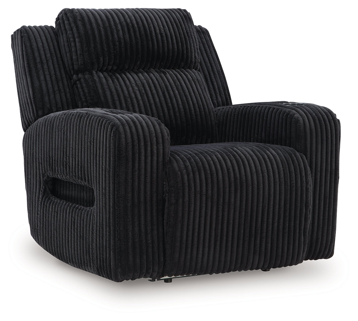 Forest Lake Black Power Reclining Sofa and Power Recliner - Ornate Home