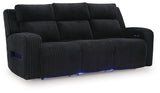 Forest Lake Black Power Reclining Sofa and Power Recliner - Ornate Home