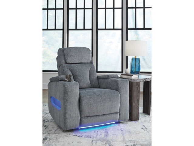 Forest Lake Steel-Performance Fabric Dual Power Recliner - Ornate Home