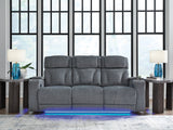 Forest Lake Steel-Performance Fabric Dual Power Reclining Sofa - Ornate Home