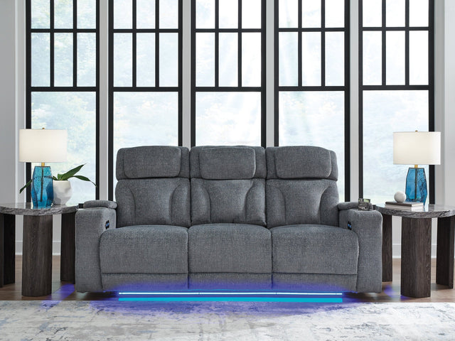Forest Lake Steel-Performance Fabric Dual Power Reclining Sofa - Ornate Home