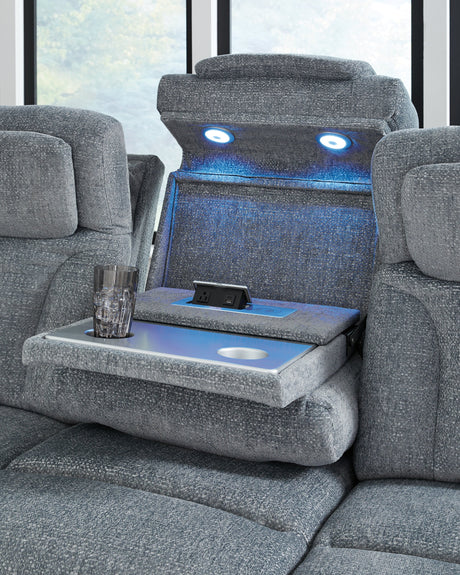 Forest Lake Steel-Performance Fabric Dual Power Reclining Sofa - Ornate Home