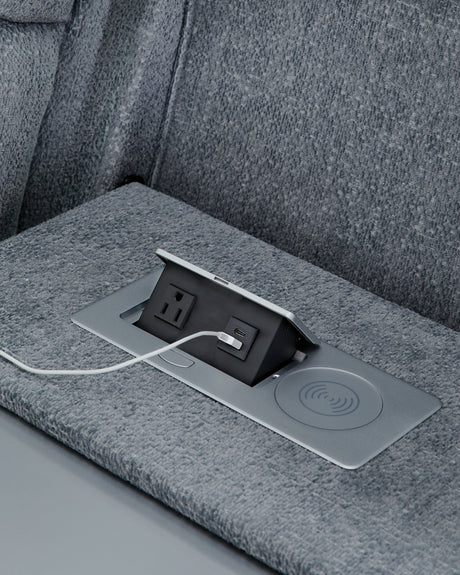 Forest Lake Steel-Performance Fabric Dual Power Reclining Sofa - Ornate Home