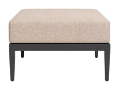 Foret Black Outdoor Ottoman - Ornate Home