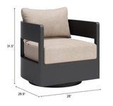 Foret Black Swivel Chair