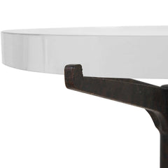 Forge Gray Industrial Accent Table - Ornate Home