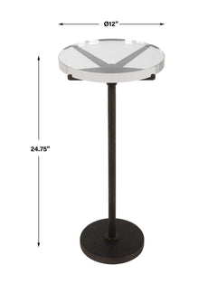 Forge Gray Industrial Accent Table - Ornate Home