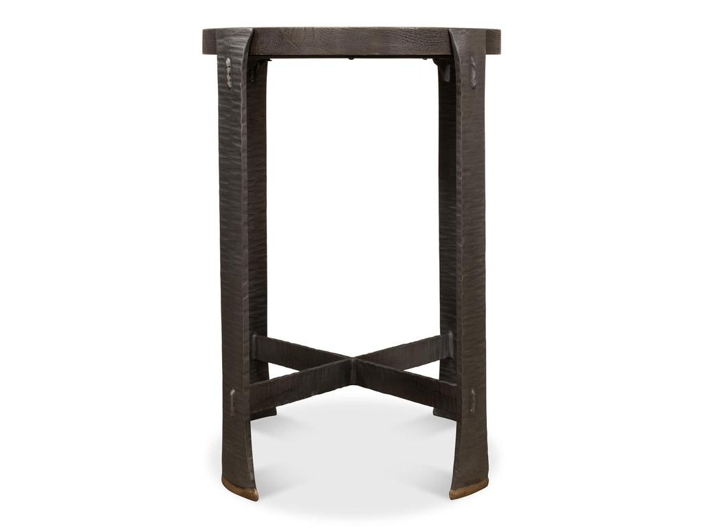 Forged Slats Grey Side Table - Ornate Home
