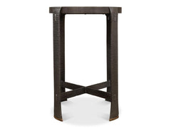 Forged Slats Grey Side Table - Ornate Home