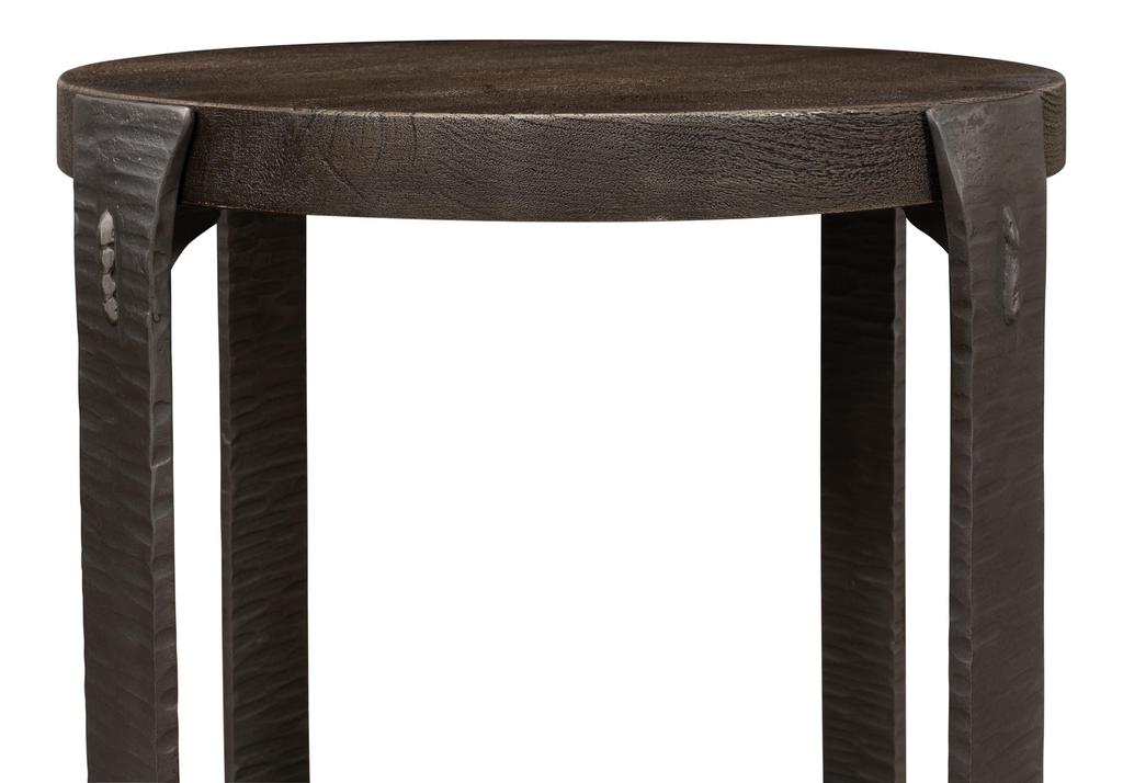 Forged Slats Grey Side Table - Ornate Home