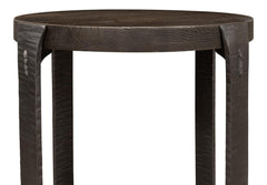 Forged Slats Grey Side Table - Ornate Home