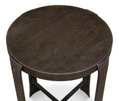 Forged Slats Grey Side Table - Ornate Home