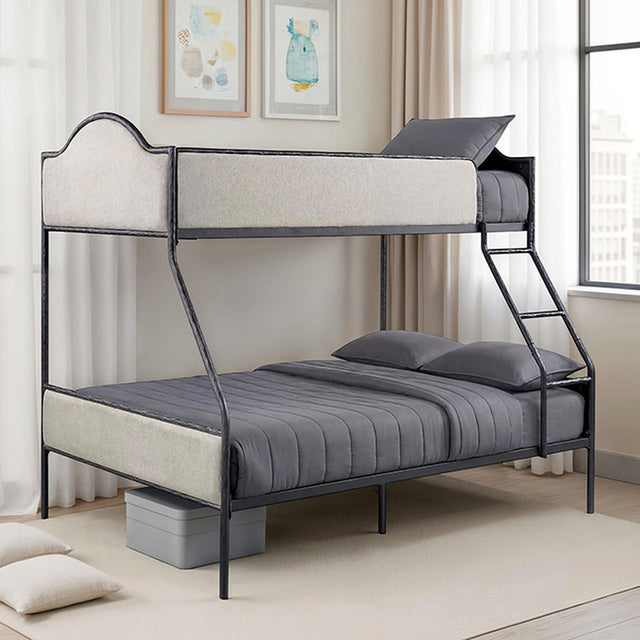 Forli Black Twin/Full Bunk Bed - Ornate Home